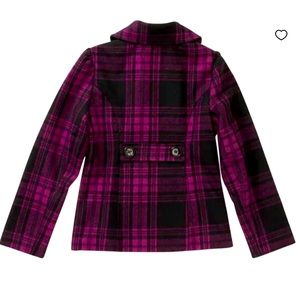 Faded Glory Girls Faux Wool Short Coat